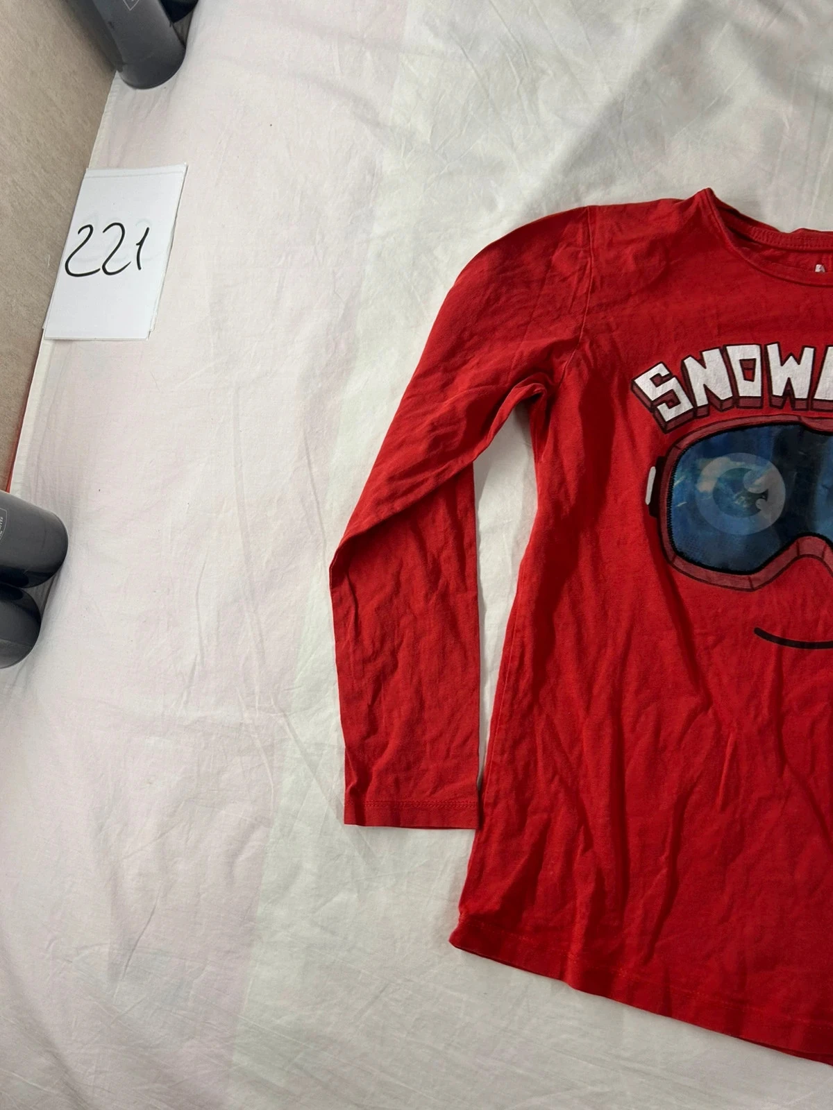 Rode Snowrider vintage geribbelde trui – photo 4